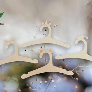 laser cut file animal baby clothes hanger xcs svg cute ears, toddler laser cut clothes hanger nursery commercial use