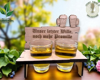Laser cut file: Schnapps bench! Bundle! Birthday gift, wedding gift, schnapps glass holder xcs svg DIY Commercial use license