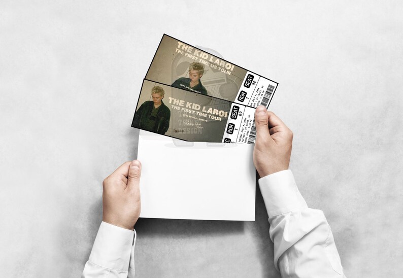 Printable The Kid Laroi Ticket The First Time Tour Personalized Music Concert Show Gift Reveal Editable Keepsake Instant Download image 3