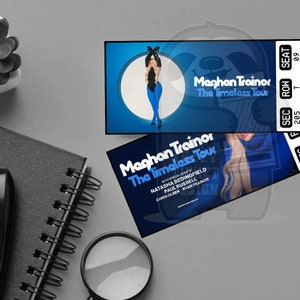 Printable Meghan Trainor Ticket The Timeless Tour Personalized Music Concert Show Gift Reveal Editable Keepsake Instant Download image 2