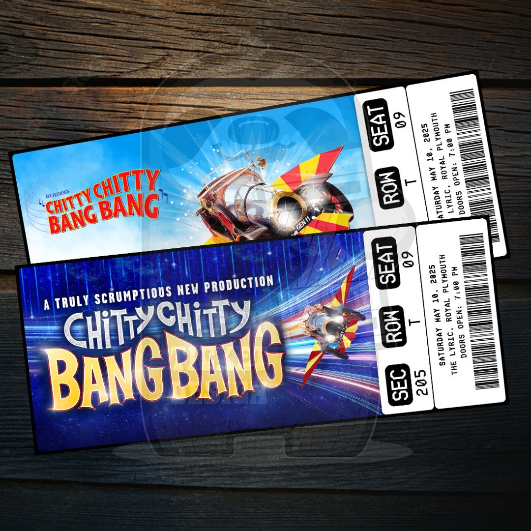 Printable Chitty Chitty Bang Bang Musical Theatre Ticket Personalized ...