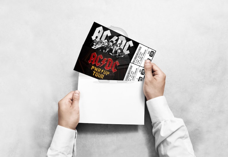Printable AC/DC Ticket ACDC Pwr up Tour 2024 Personalized Music Concert ...