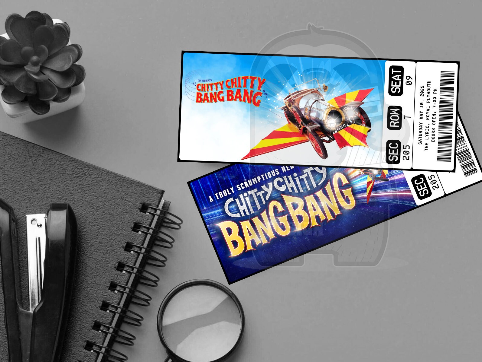 Printable Chitty Chitty Bang Bang Musical Theatre Ticket Personalized ...