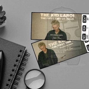 Printable The Kid Laroi Ticket The First Time Tour Personalized Music Concert Show Gift Reveal Editable Keepsake Instant Download image 2