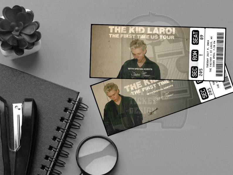 Printable The Kid Laroi Ticket The First Time Tour Personalized Music Concert Show Gift Reveal Editable Keepsake Instant Download image 2