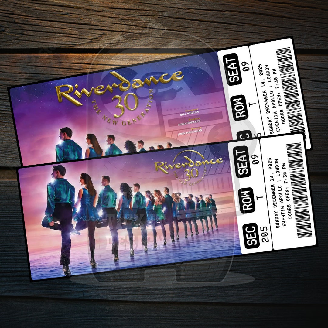 Printable Riverdance 30 Ticket the New Generation Tour Personalized ...