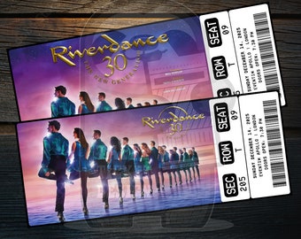 Printable Riverdance 30 Ticket The New Generation Tour | Personalized  Surprise Gift Reveal | Editable Keepsake | Instant PDF Download