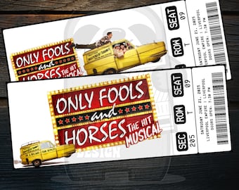 Printable Only Fools And Horses The Musical Ticket | Personalized West End Theatre Gift Reveal | Editable Keepsake | Instant Download
