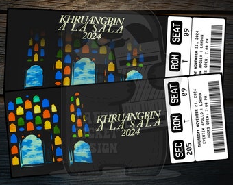Printable Khruangbin Ticket A La Salsa Tour 2024 | Personalized Music Concert Show Surprise Gift Reveal | Editable Keepsake | Download