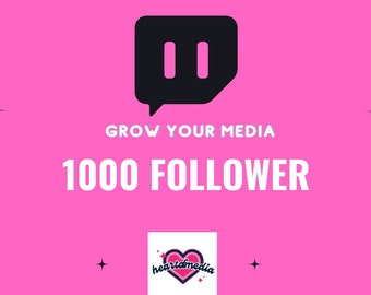 ¡Consigue 1000 seguidores en Twitch muy rápido! Haga crecer sus redes sociales Plantillas de redes sociales de alta calidad