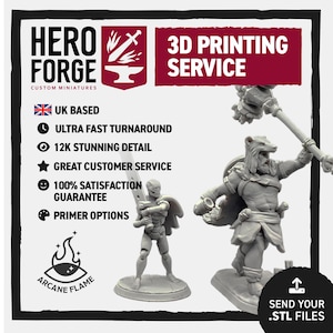 Servicio de impresión 3D de Hero Forge / Dungeons & Dragons / Pathfinder / Eldritch Foundry / Cults 3D / DnD / Archivos de Patreon y más imagen 1