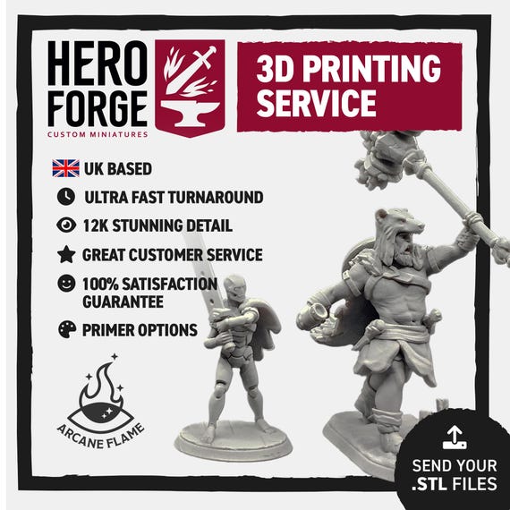 Hero Forge 3D printing service | Dungeons & Dragons | Pathfinder | Eldritch Foundry | Cults 3D | DnD | Patreon files and more