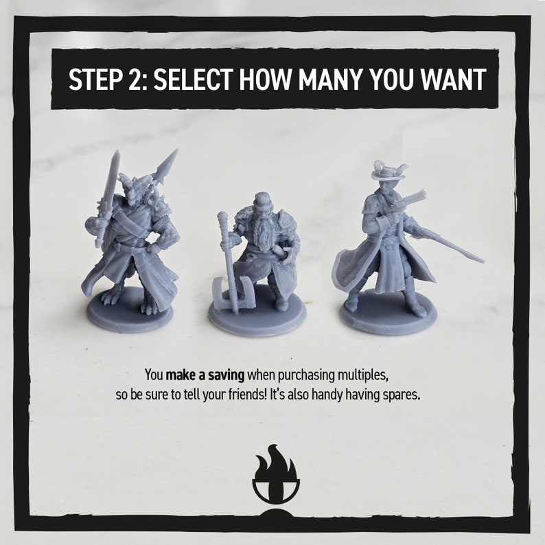 How many Hero Forge models to order - Arcane Flame