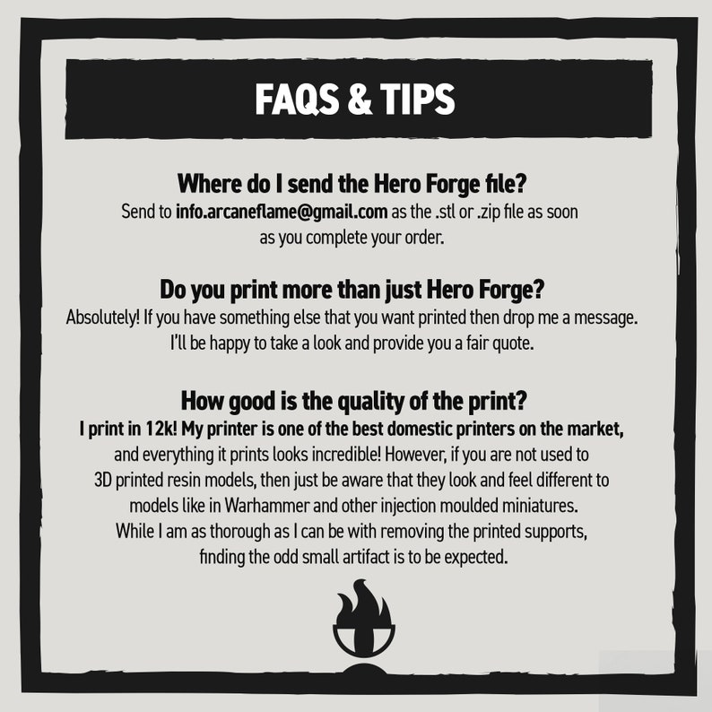 Hero Forge printing service FAQs and Tips - Arcane Flame
