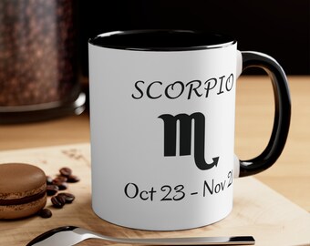 Scorpio Mug, zodiac, star sign, gift, horoscope, astrology, cute mug, coffee mug, constellation, birthday present, drinkware