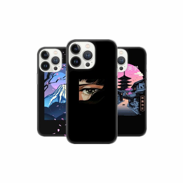 Japan Phone Case Poster Cover for iPhone 15Pro, 14, 13, 12, 11, Google Pixel 8, 7A, 6A, Samsung Galaxy S24Ultra, S23fe, S22, A54, A34