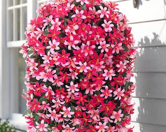 UV Resistant Silk Trailing Vines Artificial Hanging Flower Basket for Garden Patio Porch