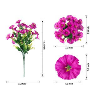 UV Resistant Silk Morning Glory: Fall Outdoor Artificial Flowers - 12 Bundles image 18