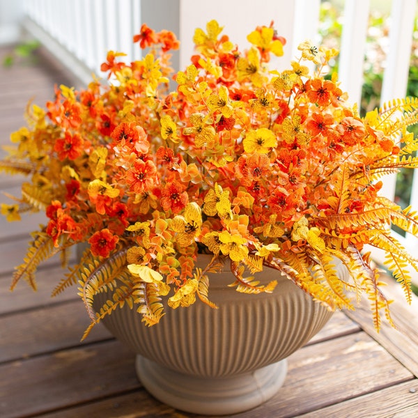 Fake Outdoor Fall Flowers Etsy