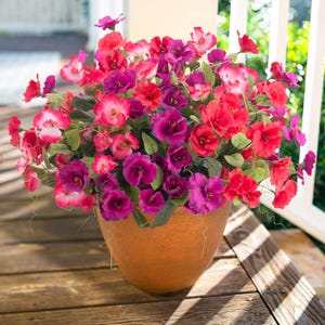 UV Resistant Faux Hibiscus Flowers: Outdoor Spring Decor, 6 Bundles