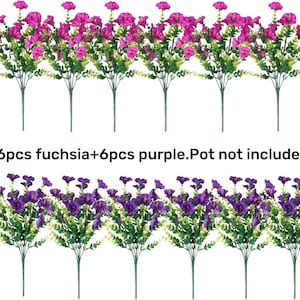UV Resistant Silk Morning Glory: Fall Outdoor Artificial Flowers - 12 Bundles image 8