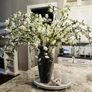 Cherry Blossom Branches, 4PCS Artificial Cherry Blossom Flowers for Home Office Hotel Decoration