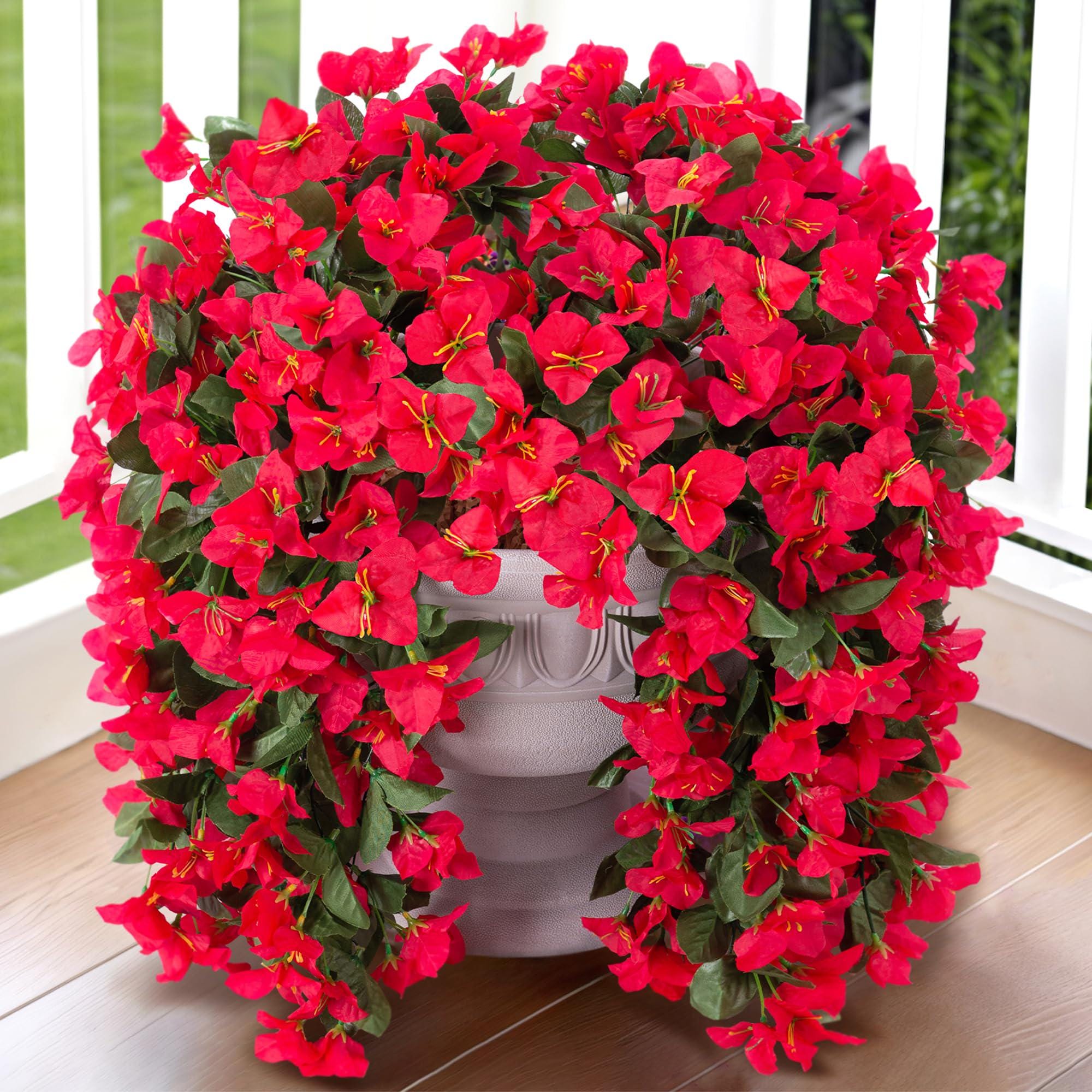 Artificial Bougainvillea Hanging Plant: UV Resistant Outdoor Decor - 2PCS -  Etsy