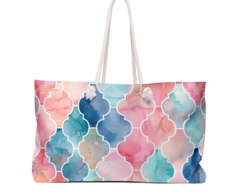 Sac de plage Weekender au design oriental, sac fourre-tout surdimensionné pour le shopping, le yoga, le sac de plage ou de piscine, cadeau pour femmes, sac fourre-tout en toile