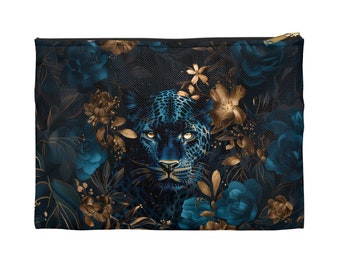 Pochette d’accessoires Black Panther pour organisateur de bijoux ou accessoires de voyage avec fermeture éclair, sac d’organisation pour les articles de tous les jours, sac cosmétique