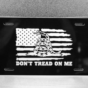 Your Logo Your Text Custom Laser Engraved on Black Metal License Plate,