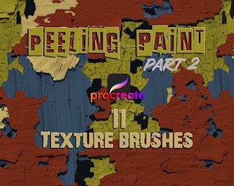 Peeling Paint Texture Brushes for Procreate (Digital Download)