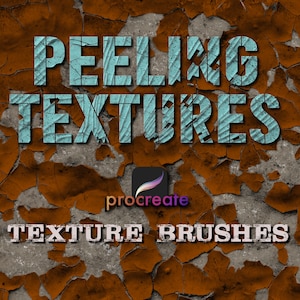 Peeling Paint Texture Brushes: Grunge Procreate Seamless Textures