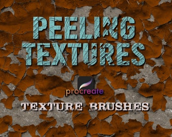 Peeling Paint Texture Brushes: Grunge Procreate Seamless Textures