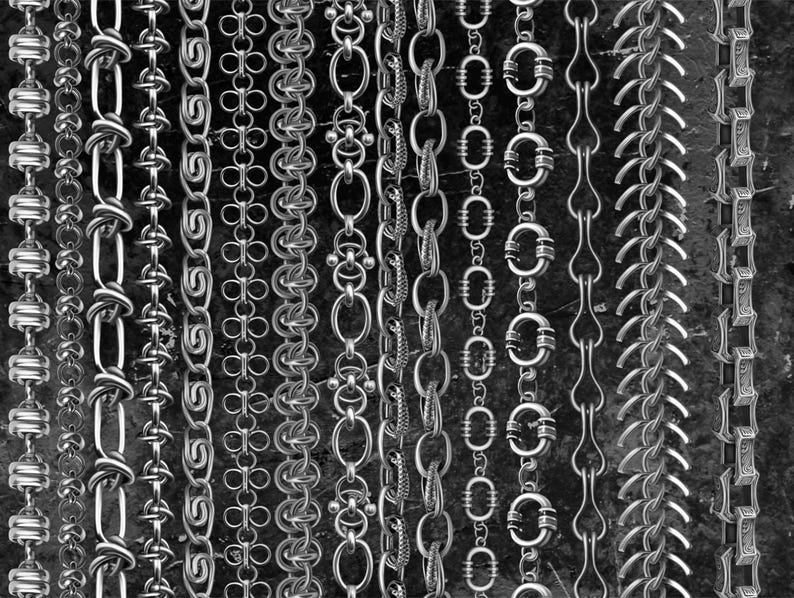 3D Chain Brushes for Procreate. - Etsy