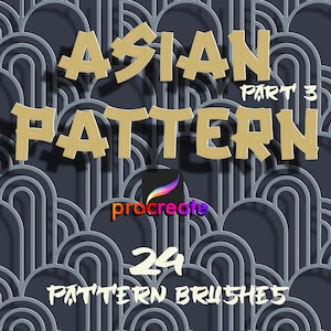 Chinese pattern brushes for procreate. Procreate ornament texture. Chinese Traditional pattern brushes. Seamless pattern brushes.