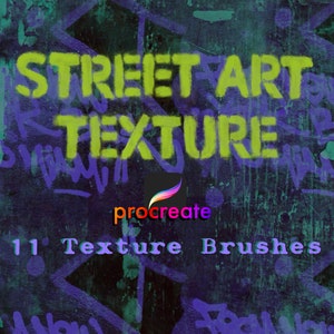Street art texture brushes for Procreate. Wall Art textures. Grungy texture brushes.