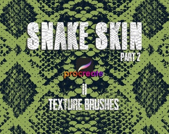 Snake Skin Texture Brushes for Procreate: Reptile Pattern (Digital Download)