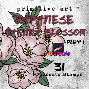 Pinceaux à procréer en fleurs de cerisier : tampons de tatouage floral Sakura (téléchargement numérique)
