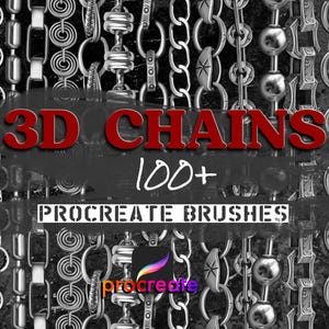 3D Chain Brushes for Procreate.