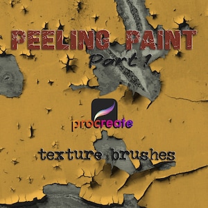Peeling Paint Texture Brushes: Grunge Procreate Brush Set (Digital Download)