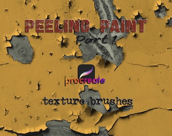 Peeling Paint Texture Brushes: Grunge Procreate Brush Set (Digital Download)