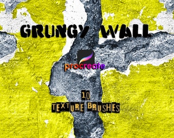 Grungy wall surface procreate texture brushes.