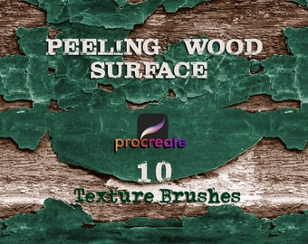 Peeling Paint Texture Brushes: Distressed Wood for Procreate (Digital Download)
