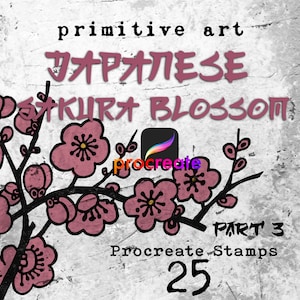 Pinceaux à procréer en fleurs de cerisier : tampons floraux Sakura (téléchargement numérique)