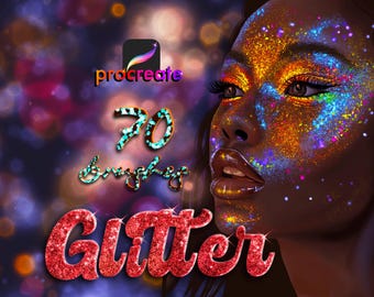 70 Glitter Procreate Brushes: Sparkle & Shimmer (Digital Download)