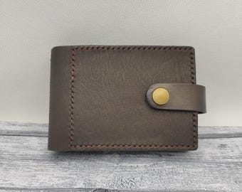 Portefeuille en cuir, Portefeuille en cuir véritable, Cadeau pour lui, Cadeau pour la fête des pères, Portefeuille en cuir fait main, Portefeuilles pour homme