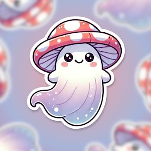 Cute Ghost Sticker - Handcrafted, Water-Resistant Vinyl Decal for Laptops, Notebooks, Water bottles and More