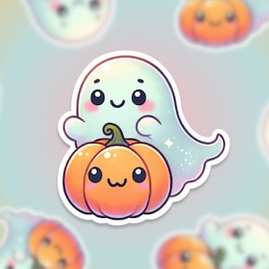 Cute Ghost Sticker - Handcrafted, Water-Resistant Vinyl Decal for Laptops, Notebooks, Water bottles and More