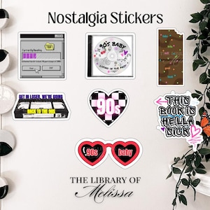 90s Nostalgia Stickers: Waterproof Vinyl Decals