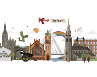 Derry Collage Print